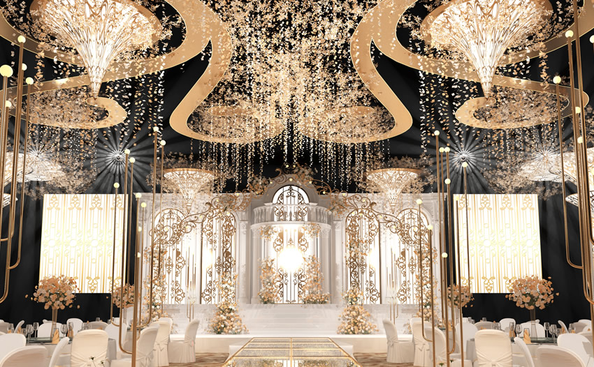 阿拉尔农场花木兰喜事汇金色大厅效果展示